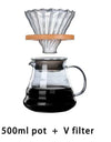 300/500/700ml Glass Coffee Pot With Filter Drip Brewing Hot Brewer Cloud Shaped Kettle Coffee Brewer Utensils Clear Teapot