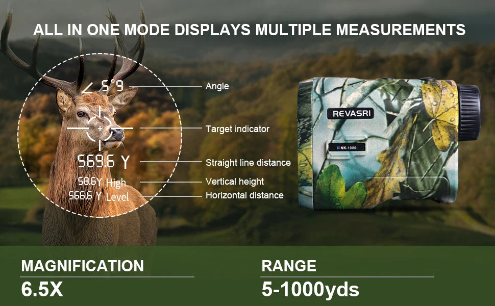 Hunting Laser Rangefinder 1000 Yards with Rechargeable Battery Hunting Range Finder with Target Acquisition Technology E