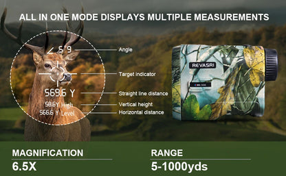 Hunting Laser Rangefinder 1000 Yards with Rechargeable Battery Hunting Range Finder with Target Acquisition Technology E