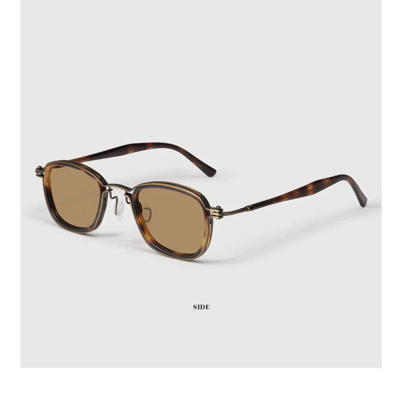 Vintage Square Titanium Acetate Eyeglasses Frame