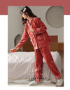 Women’s Winter Flannel Pajama Set – Warm, Thick Coral Fleece 2-Piece Loungewear