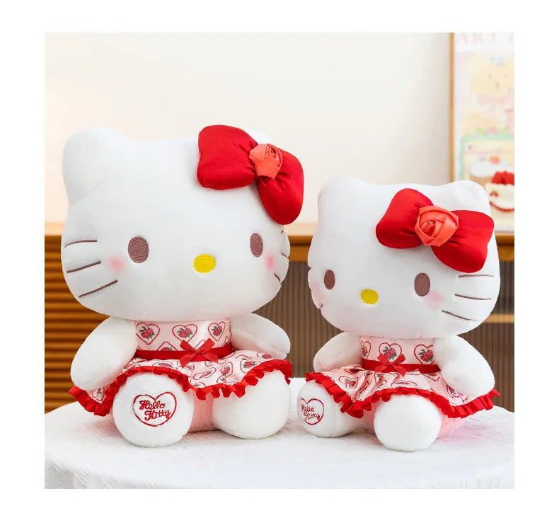 Cute Rose Cat Character Plush Stuffed Doll Toy