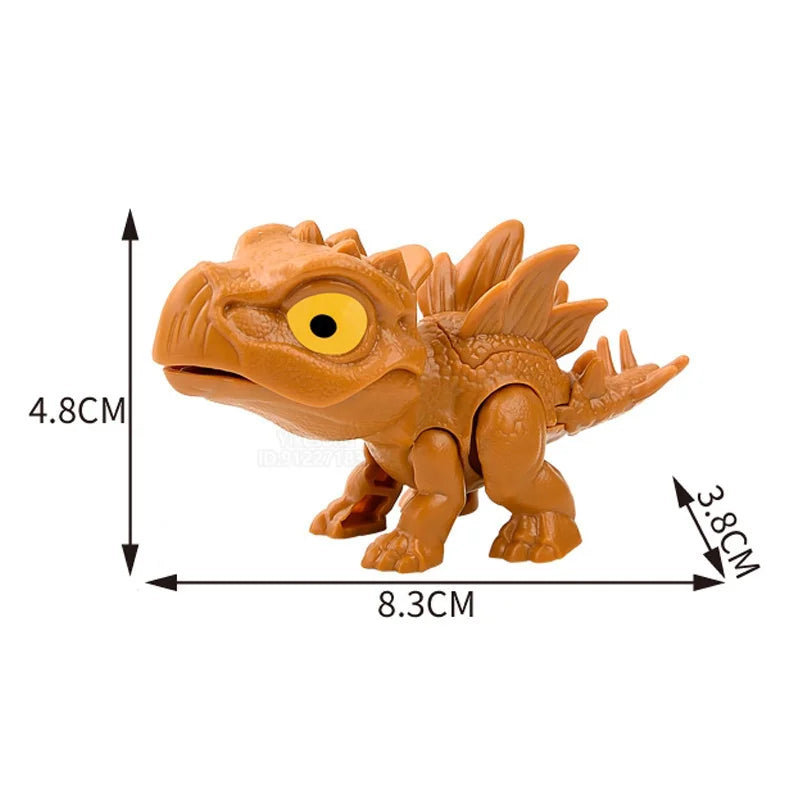 Finger Dinosaur Figure Jurassic Model Dino Park Egg Toy for Children Biting Hand Fidget Tricky Pteranodon Mosasaurus Joints Gift