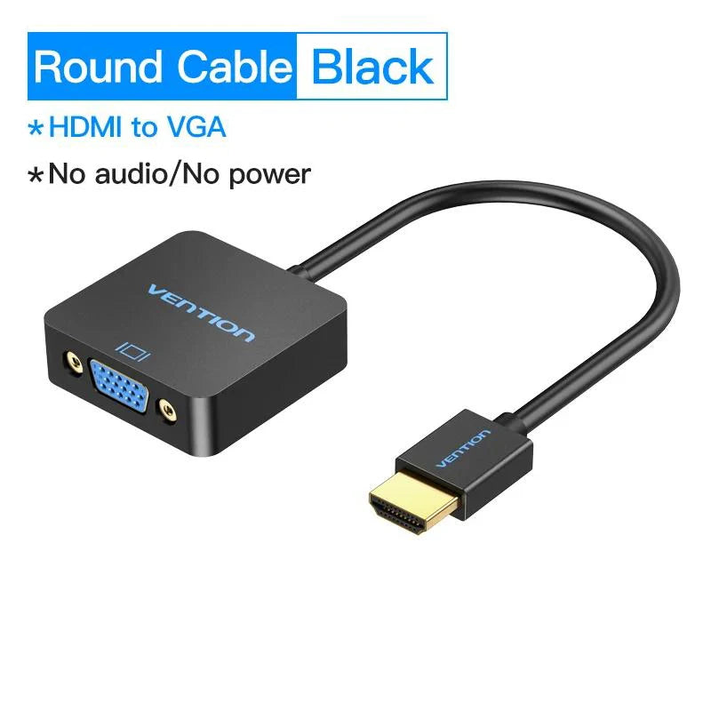 HDMI to VGA Adapter Male to Female Converter 1080P VGA to HDMI With 3.5 Jack Audio Cable for Laptop TV Box HDMI to VGA