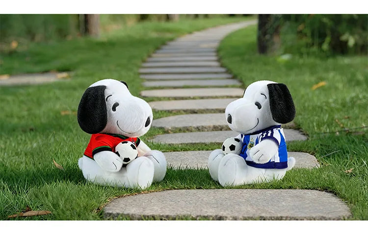 Kawaii Stuffed Doll Snoopy Football Plush Toy Cute Anime Character Stuffed Animal for Kids Birthday Gift and Cartoon Collection
