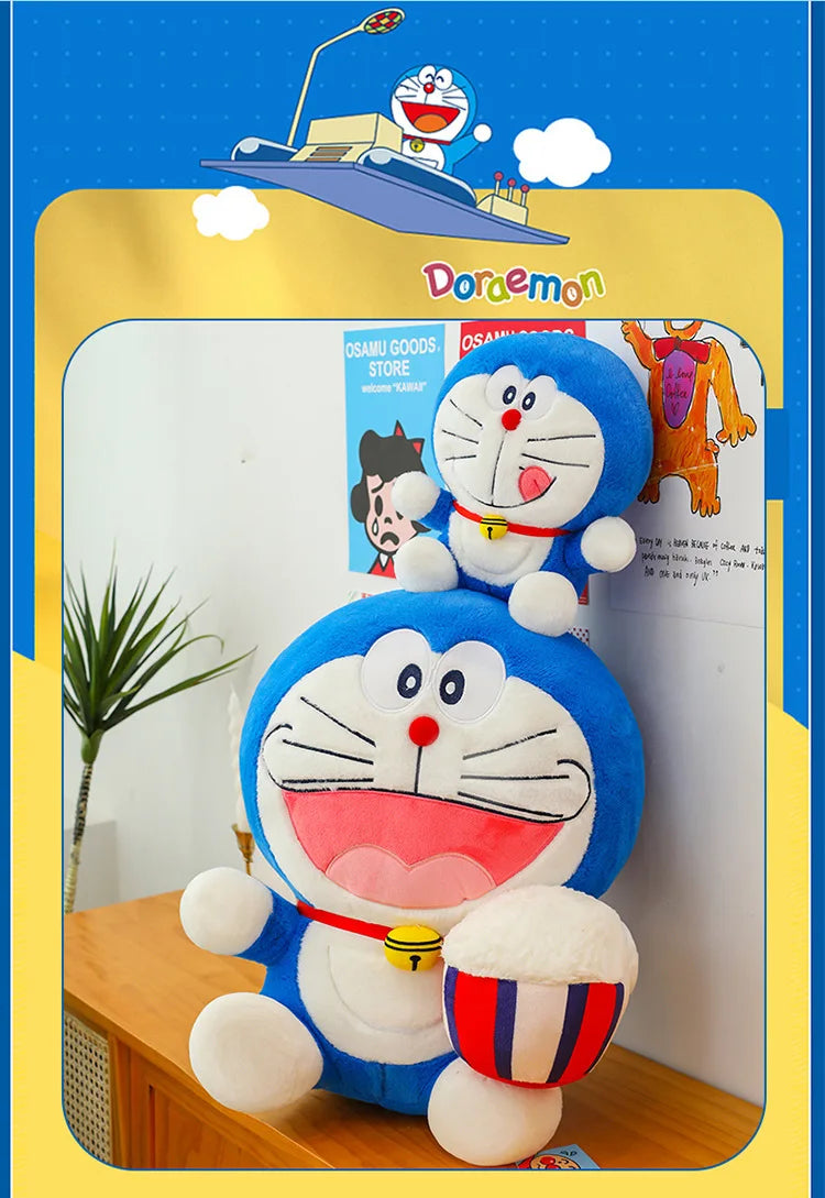 Cute Blue Cat Plush Toy Soft Huggable Stuffed Animal