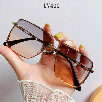 Sunglasses Women Square Fashion Glasses Rimless Shades