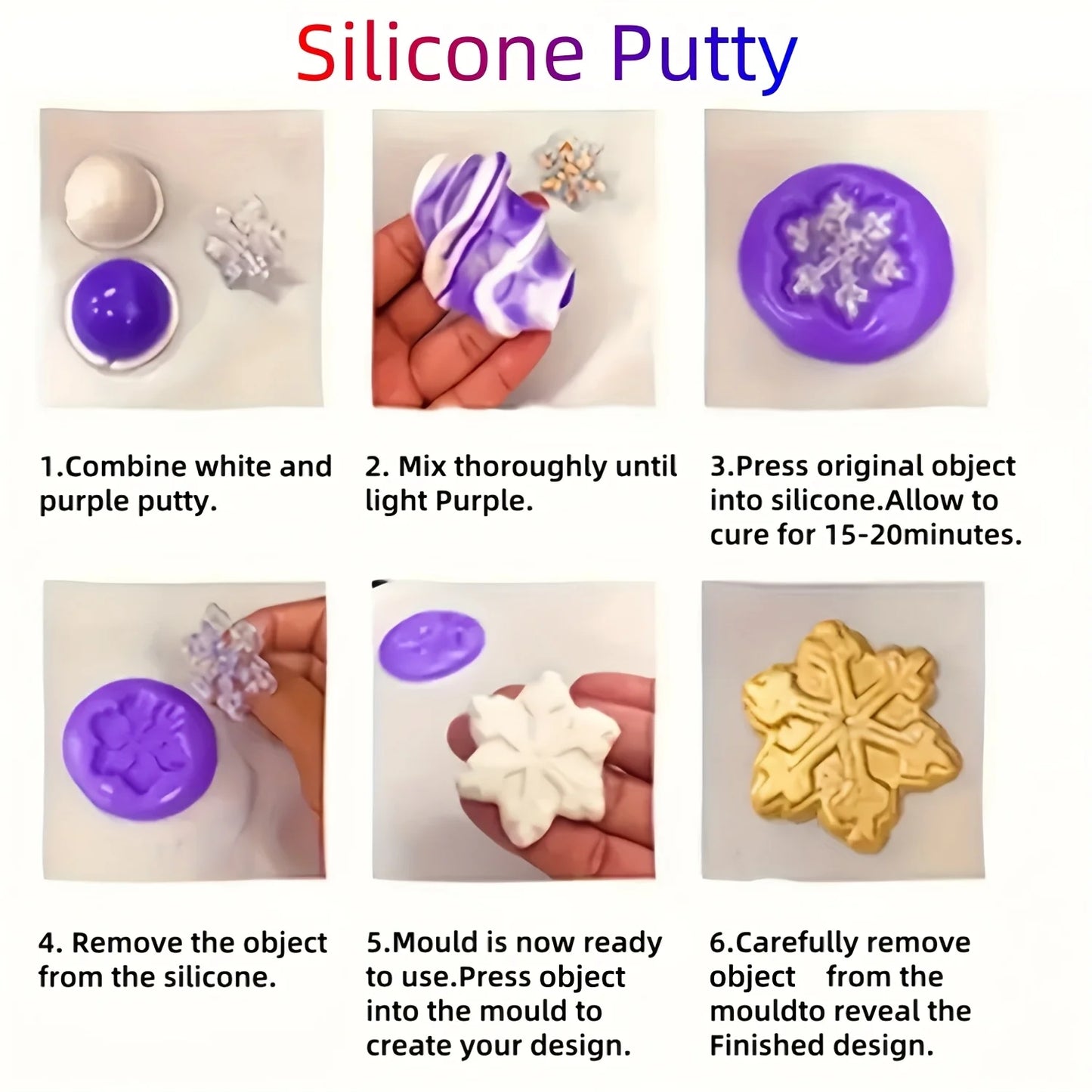 Silicone Putty Mold Making Kit – Non-Toxic, Flexible 1:1 Mix for Reusable Resin Molds