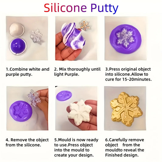 Silicone Putty Mold Making Kit – Non-Toxic, Flexible 1:1 Mix for Reusable Resin Molds