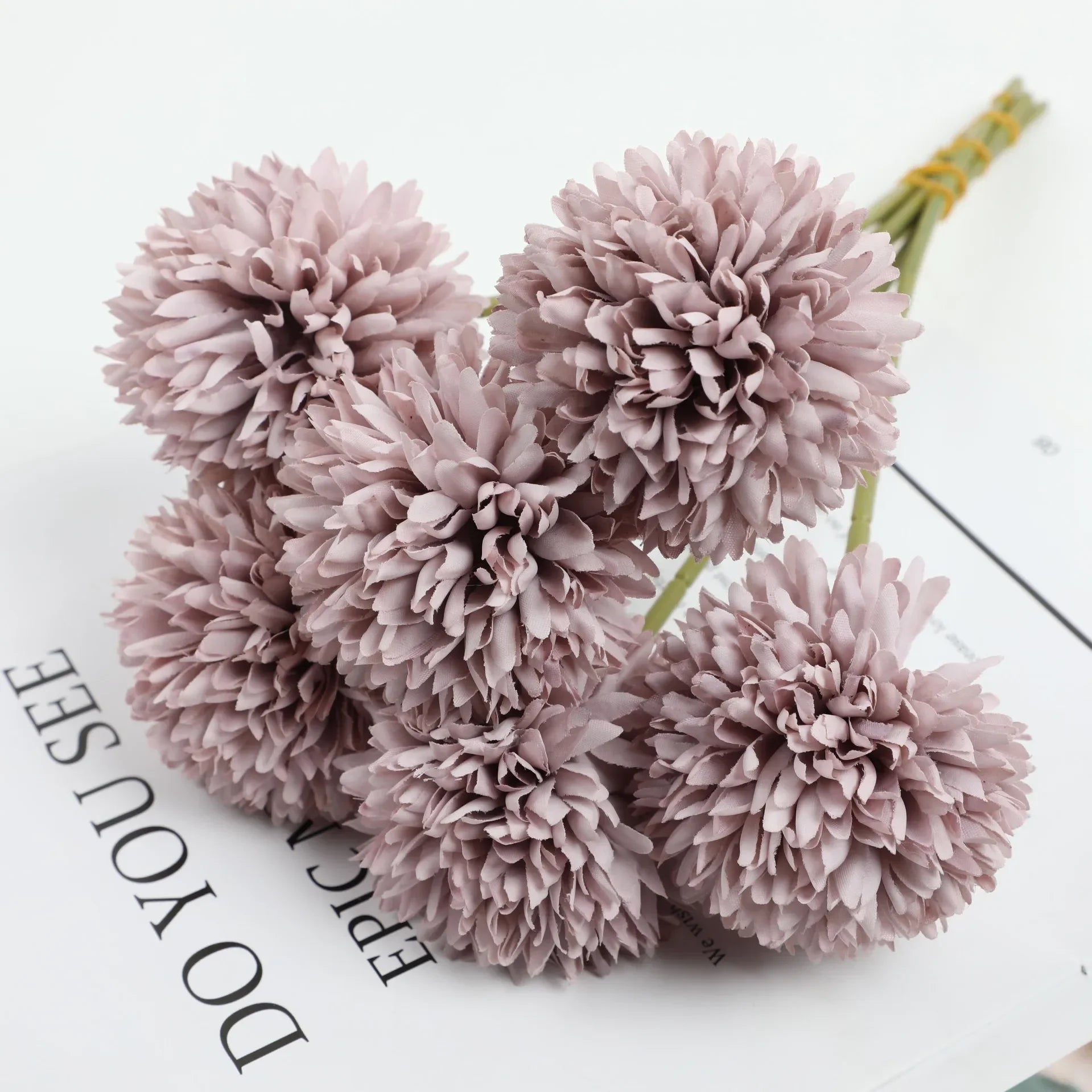 5pcs Artificial Hydrangea Flowers Bouquet for Home Flower Arrangement Decoration Wedding Table Christmas Decoration Dandelion