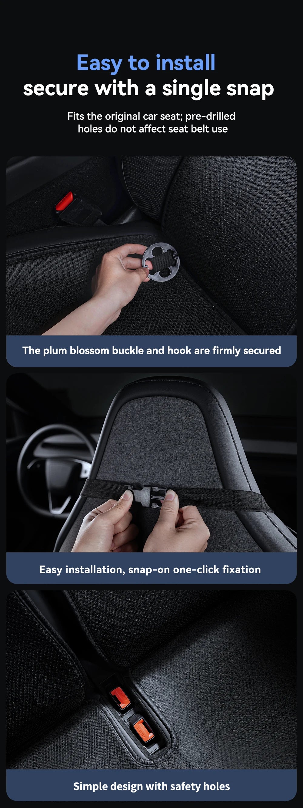 Tesla Model YL Juniper Ice Silk Seat Covers 11 Piece Set Breathable Four Season Seat Cushion Protector 6 Seat