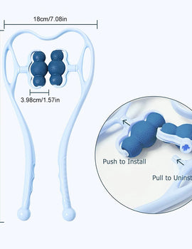 Neck Massager,Handheld Deep Tissue Massage Stick Tool for Muscle Pain Relief,for Neck,Hands,Legs,Light Weight & Portable