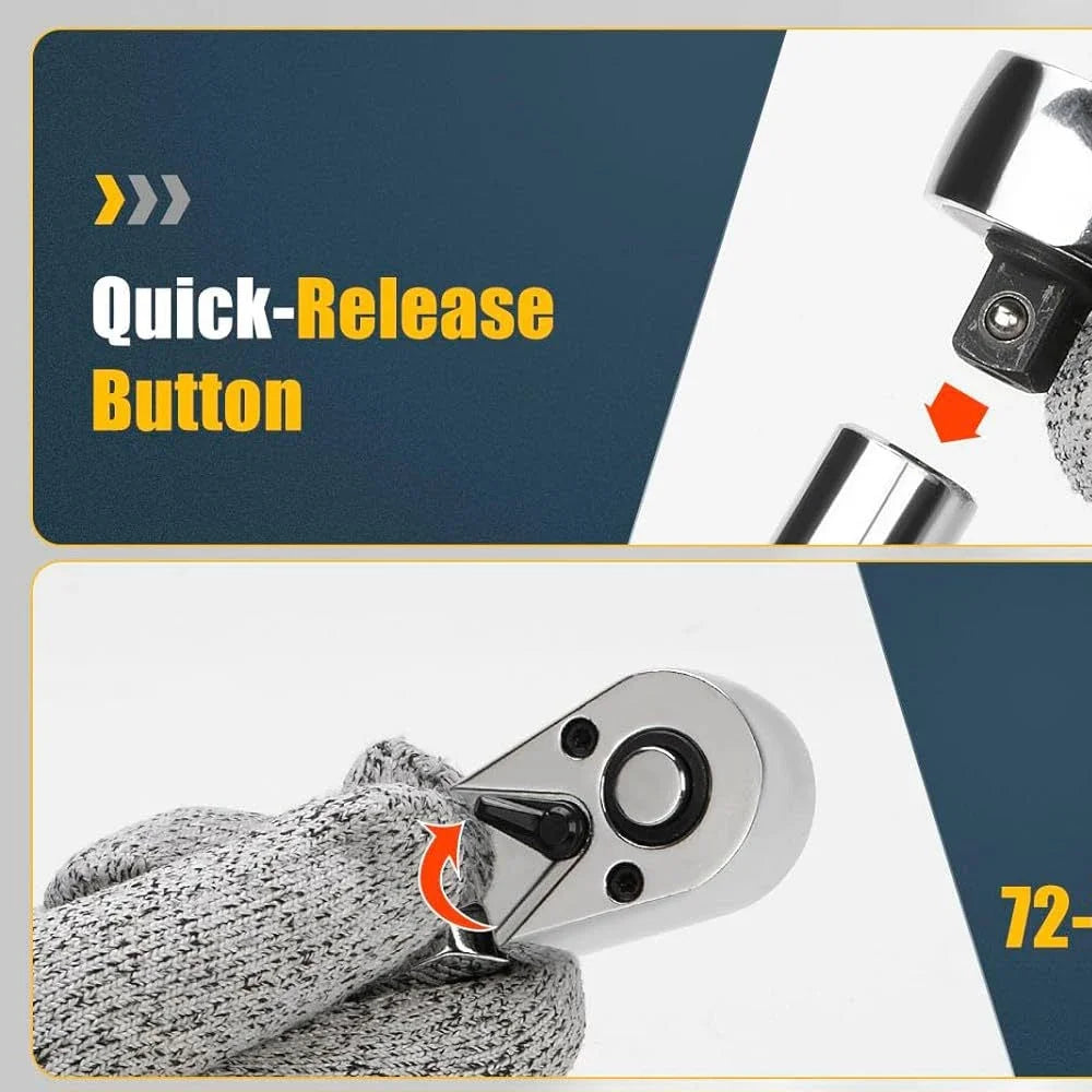 6pcs Flex Head Ratchet Set 1/4