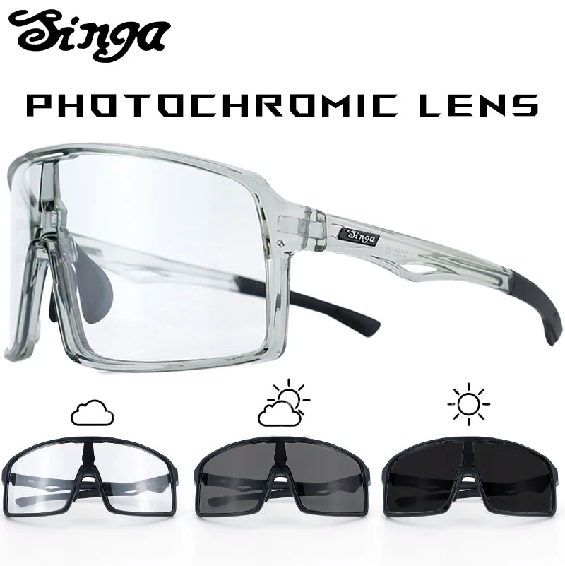 Photochromic Cycling Sunglasses UV400 Sports Bike Goggles