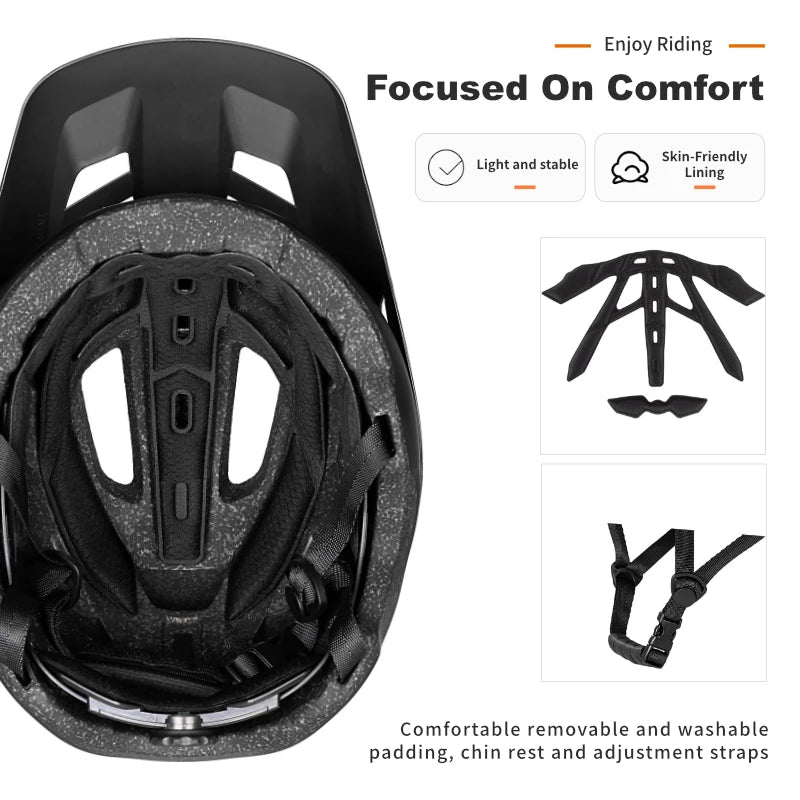 Cycling Helmet With Magnetic Lens And Removable Lining