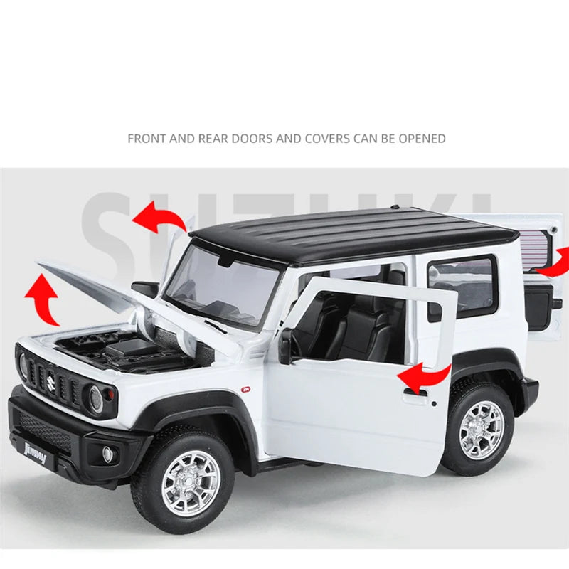 1:24 SUZUKI Jimny Alloy Car Model Diecasts Metal Off-Road Vehicles Car Model Simulation Sound and Light Collection Toy Gift