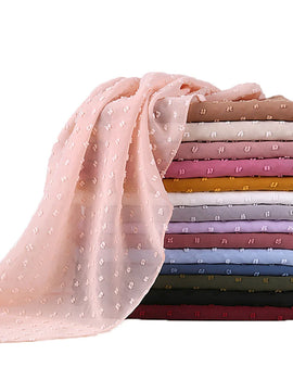 70*175cm Muslim Chiffon Hijab Shawls Scarf Women Solid Color Head Wraps Women Hijabs Scarves Ladies Foulard Femme Muslim Veil