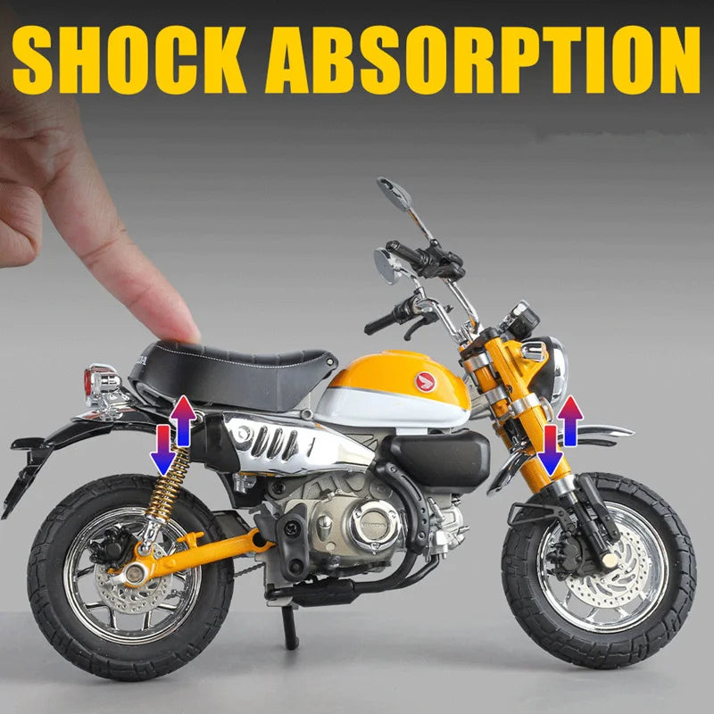 1:9 Honda Monkey 125 MINI Alloy Die Cast Motorcycle Model Toy Vehicle Collection Sound and Light Off Road Autocycle Toys Car
