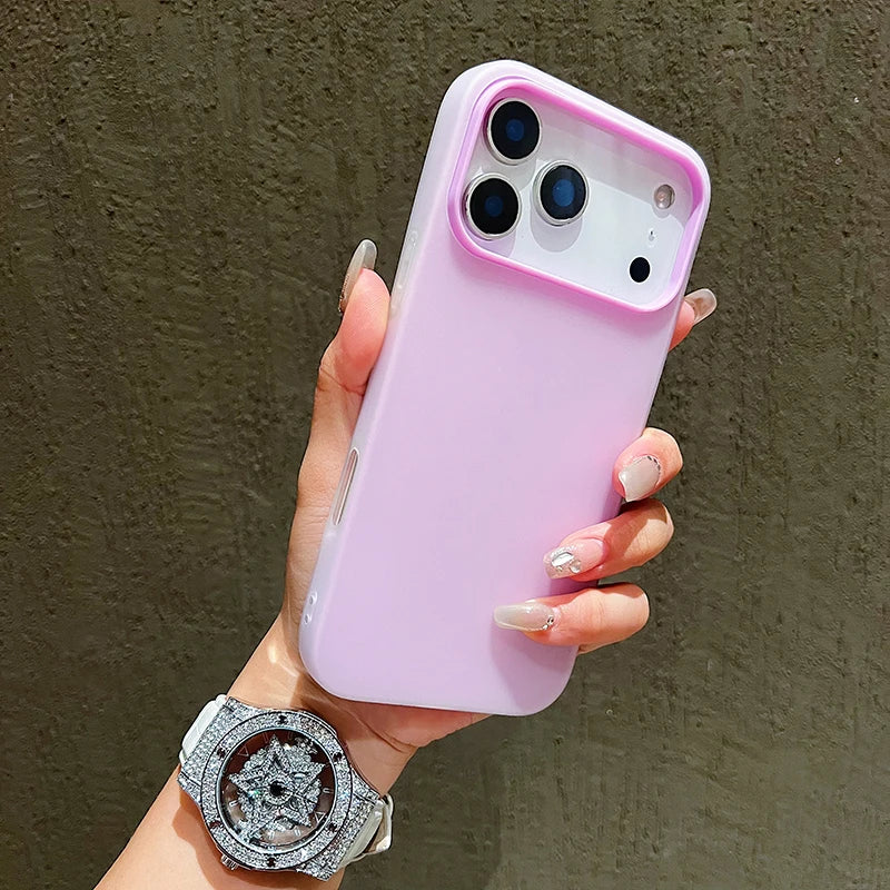 Luxury Candy Color Clear Matte Phone Case For iPhone 17 16 15 14 17 Air Shockproof Bumper Soft Jelly Cover