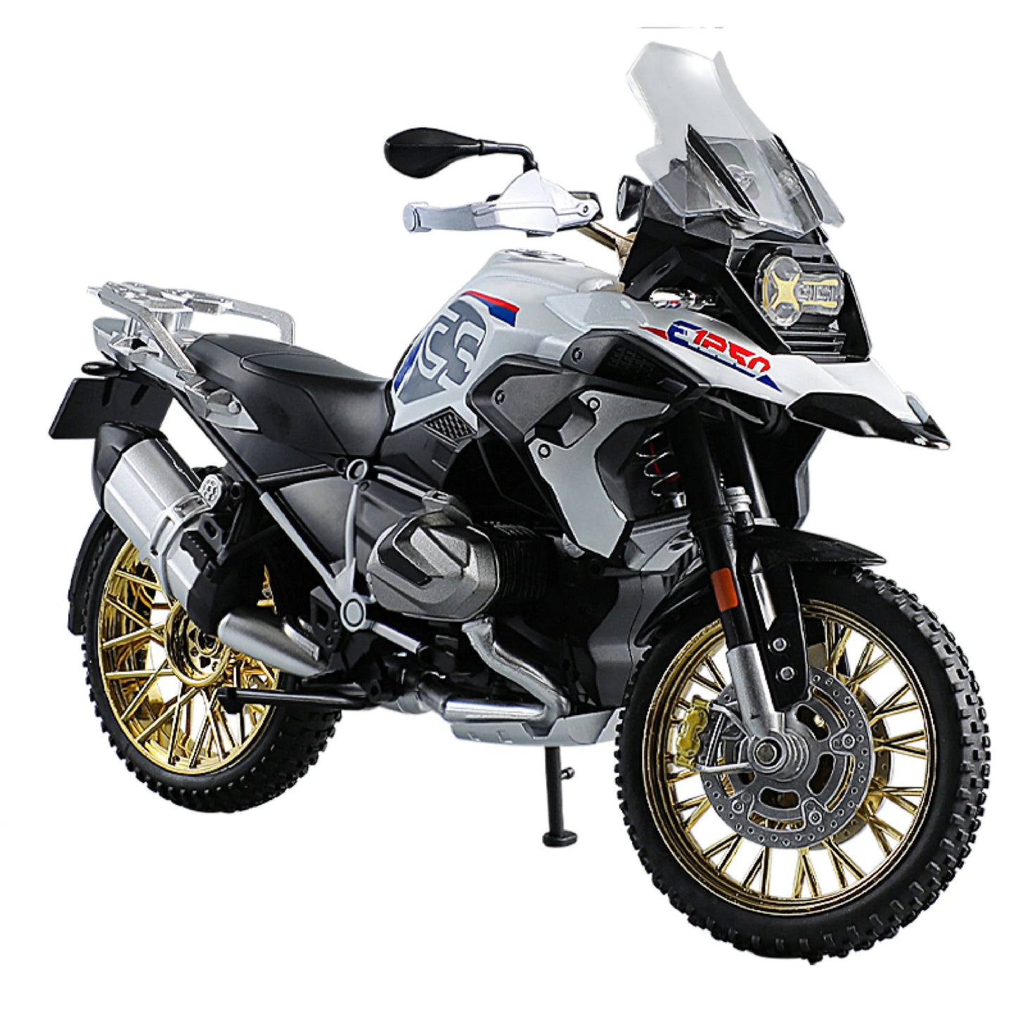 1:10 R1250GS Adventure Alloy Die Cast Motorcycle Model Vehicle Collection Sound and Light Off Road Autocycle Toys Car