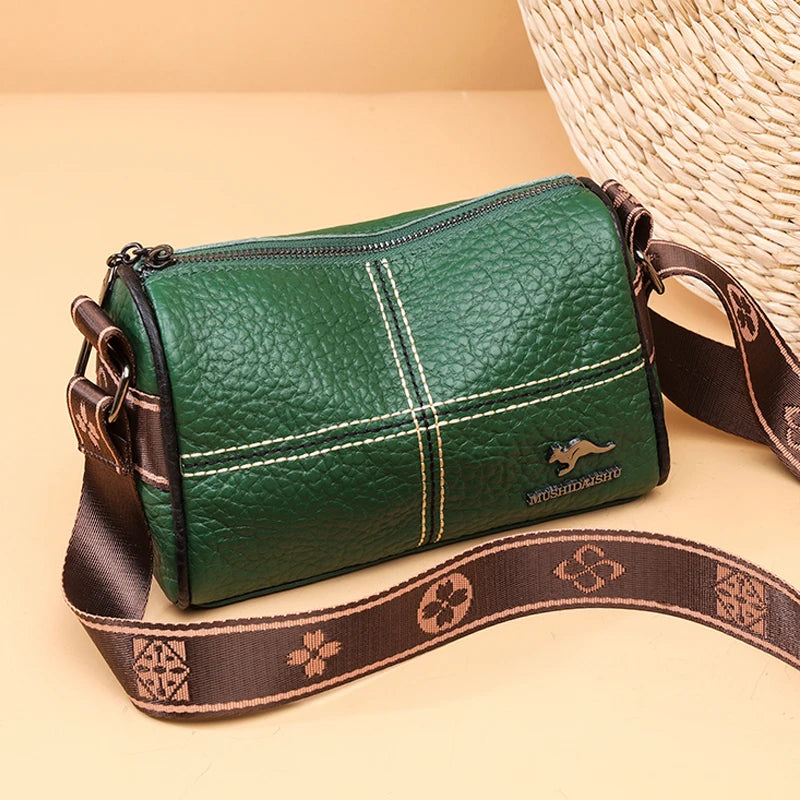 Lichee Pattern Genuine Leather Crossbody Bag For Women Luxury Handbag High Quality Shoulder bags Ladies Messenger Bag