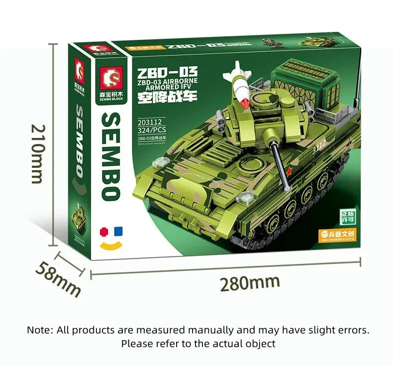 Blocks Chinese military tank chariot Model action figure social games s toys boy birthday gift room decoration ornament