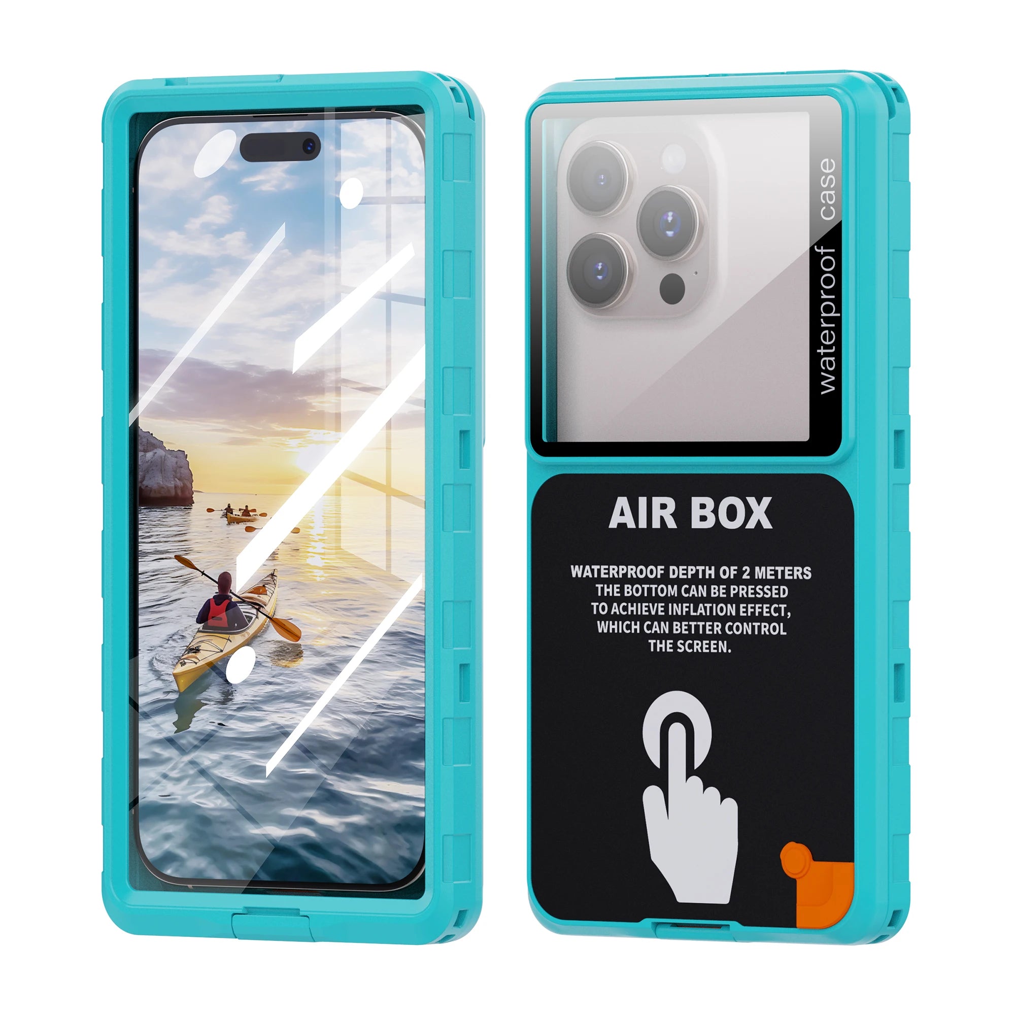 Waterproof Phone Case, New, Transparent, Universal, Underwater Touch Screen, Dust and Drop Protection, IP68, 6.9