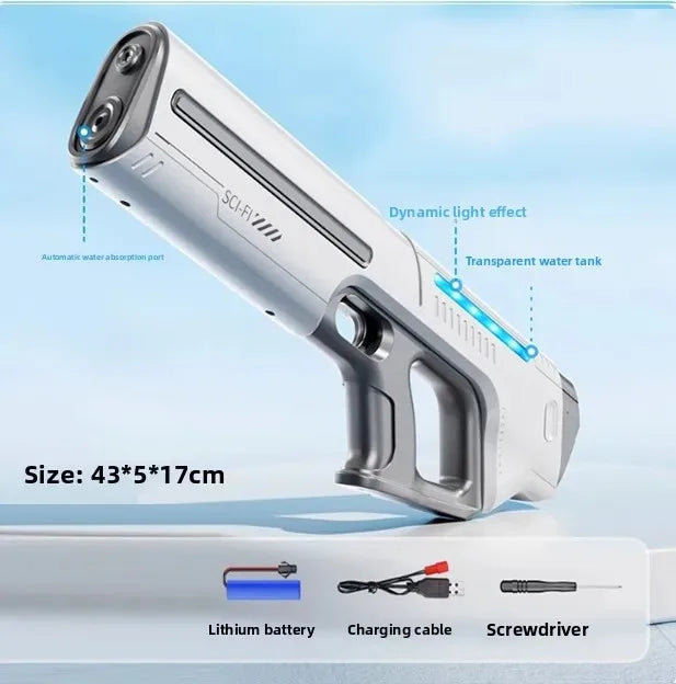 Fully Automatic Electric Water Gun – Rechargeable Continuous Firing Water Blaster for Summer Outdoor Activities
