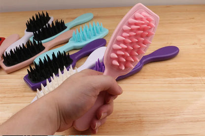 Silicone Shampoo Brush Head Scalp Massage Comb Clean The Scalp Thoroughly Body Massage Brush Bath Brush Salon Hairdressing Tool