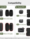 Mini PU Protective Storage Case for Gopro Hero 11 10 9 8 7 for DJI OSMO Action for Insta 360 X3 One X2 Camera Accessories