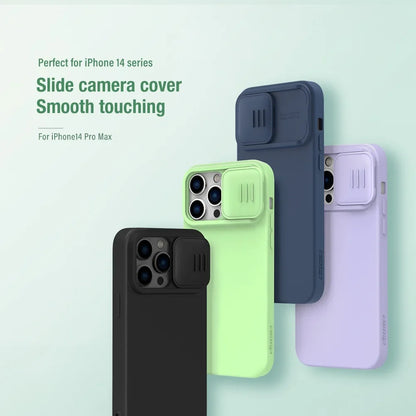 Liquid Silicone Case For iPhone 15 Pro Max 15 Pro 15 Plus CamShield Silky Phone Case Camera Slider Shockproof Back Cover