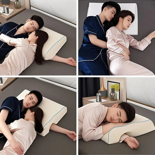 Left Arm Couple Pillow Orthopedic Memory Foam Protect Cervical Vertebra Release Arm Pain Pressure Pillow for Side Sleeper