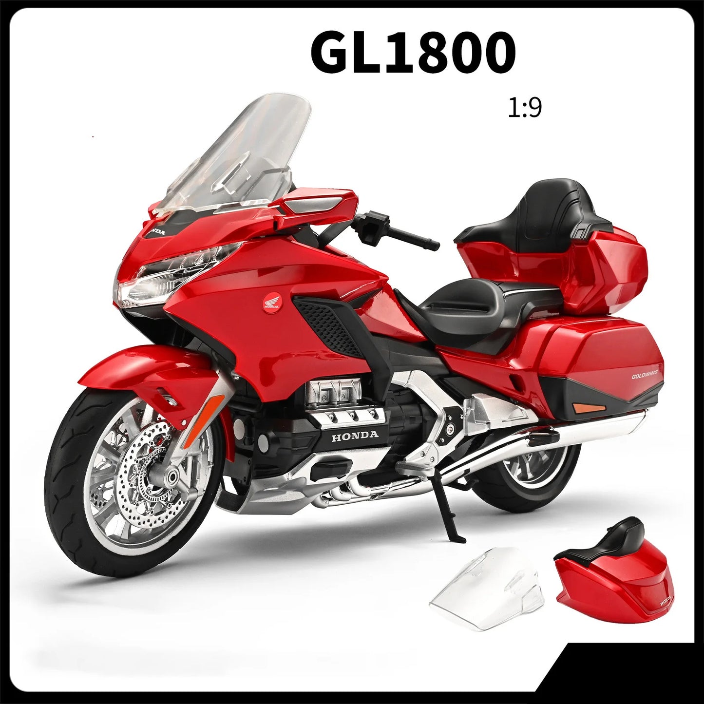 Diecast Honda Gold Wing GL1800 Touring Motorcycle Model 1 to 9 Scale