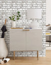 3D Tile Stickers, 3D Whitewash Brick Textures, Matte, 30cm x 30cm, Water and Mold Resistant, for Living Room Kitchen Wall Update