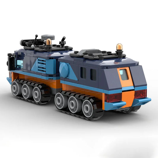 283PCS Arctic Blue Tracked Vehicle MOC Exquisite Engineering Model Education Building DIY Blocks Birthday Creative Toy