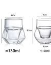 120/130ml Double-layer Glass Cup Hanging Ear Espresso Coffee Cup Anti-scalding Milk Party Brandy Wine Teacup Clear Mug