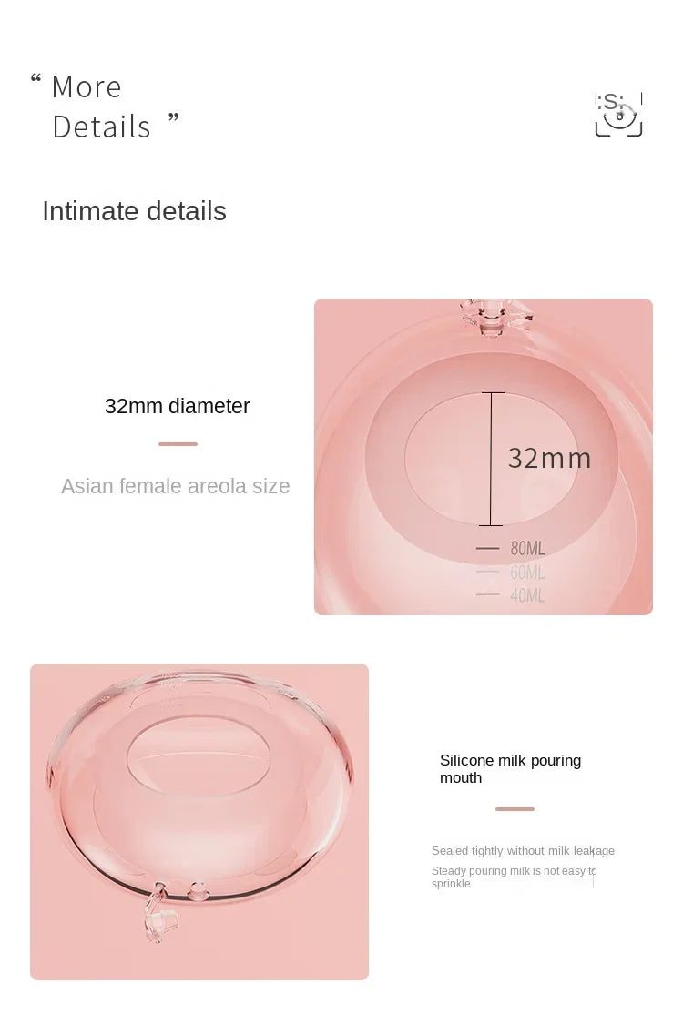 Wearable Hands-free Anti Overflow Silicone Breast Collector Breast Mask Milk Storage Device Anti Overflow Milk Pad Soft Milk Cup