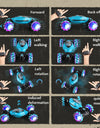 4WD RC Drift Car With Music Led Lights 2.4G Gesture Radio Remote Control Spray Stunt Car 360° Rotating Climbing Car Toys Gift