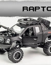1:32 Scale Raptor F-150 BigFoot Pickup Car Model Toy Pull Back Sound&Light Off Road Truck Models Collection Gifts