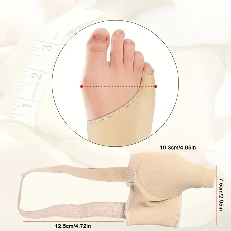 2pcs Silicone Toe Separators with Gel Cushion & Anti-Slip Strap - Comfortable, Machine Washable for Men & Women Foot Care Tool