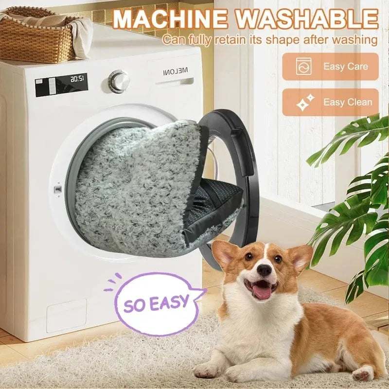 Fluffy Plush Pet Bed Sofa for Dogs and Cats