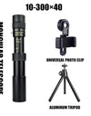 10-300x40 Zoom Telescope HD 4K Portable Strong Binoculars Long Range Professional Monocular BAK4-Prisms For Hunting Camping
