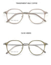 Ultra-light Fashion Flexible TR90 Eyewear Men Retro Round Decorative Optical Prescription Eyeglasses Frame