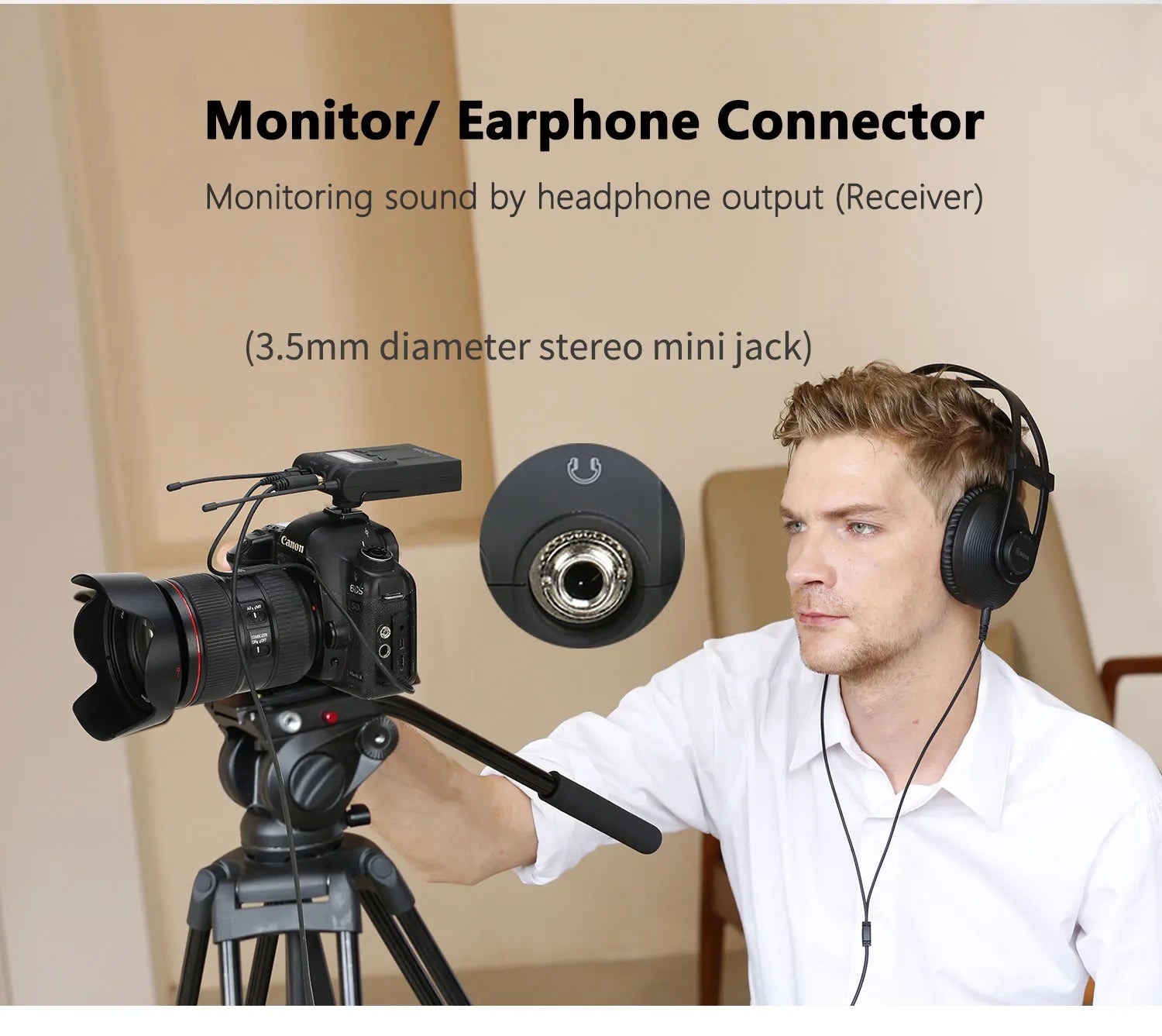 BY-WM8 PRO UHF Wireless Lavalier Lapel Microphone for iPhone Android DSLR Cameras PC Computer Interview Youtube Streaming