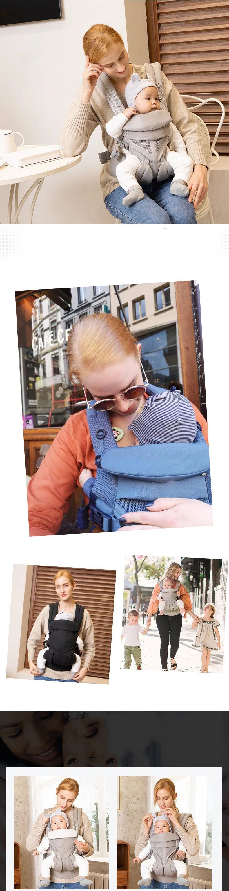 Ego  Carrier Ergonomic Kangaroo   Sling Back Front Facing Backpack Wrap  Bag 0-36 Months