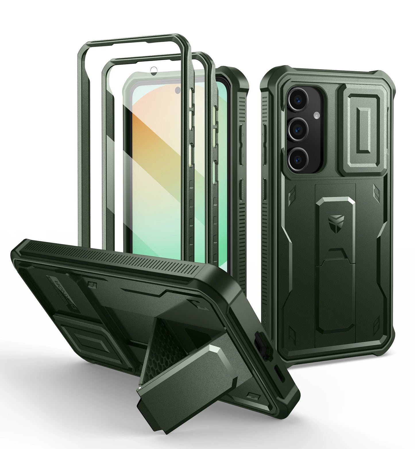 For Samsung Galaxy S24 FE Case with Built-inSlide Camera Cover Full Body Heavy-Duty Rugged Case holder Built-in Screen Protector