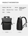 15.6-inch laptop Men's business backpack waterproof multi compartment travel bag Black backpack