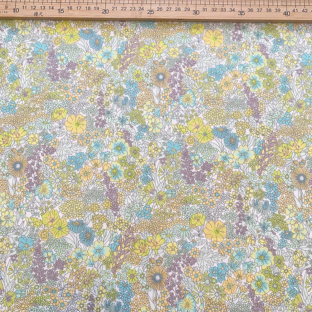 1/3/5M 100%Cotton Digital Printing 80s Like Liberty Margaret Annie Poplin Sewing fabric Making Dress Clothing Handmade DIY Cloth