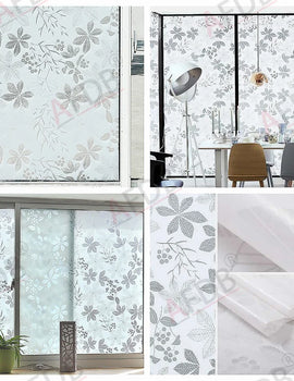 Window Film Privacy, Stained Glass Film, Frosted Opaque Glass Clings, Sun Blocking Vinyl Window Stickers for Door Home Office