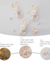 Baby Rattle Crochet Amigurumi Bunny Rattle Bell Newborn Knitting Gym Toy Educational Teether Baby Mobile Rattle Toy 0-12 Months